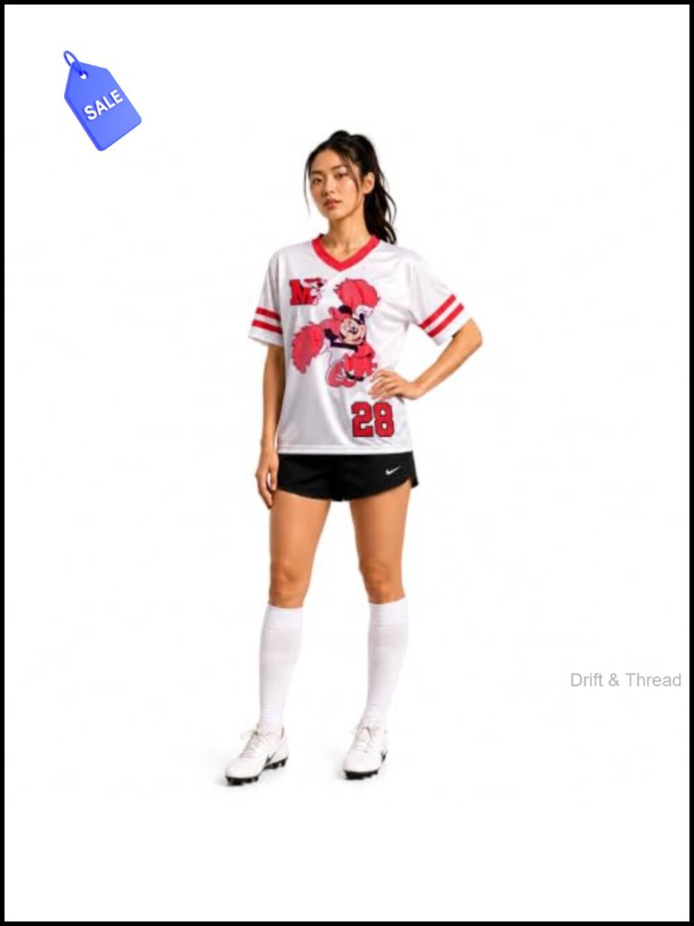 Womens Soccer Jersey V Neck Graphic Short Sleeve 100% Polyester Fans